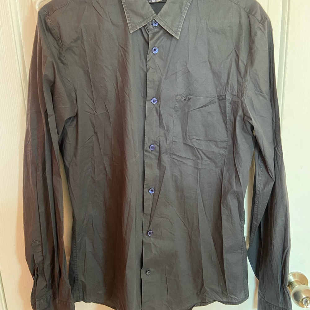 RAF Simons Button-Up Shirt black / very dark gray